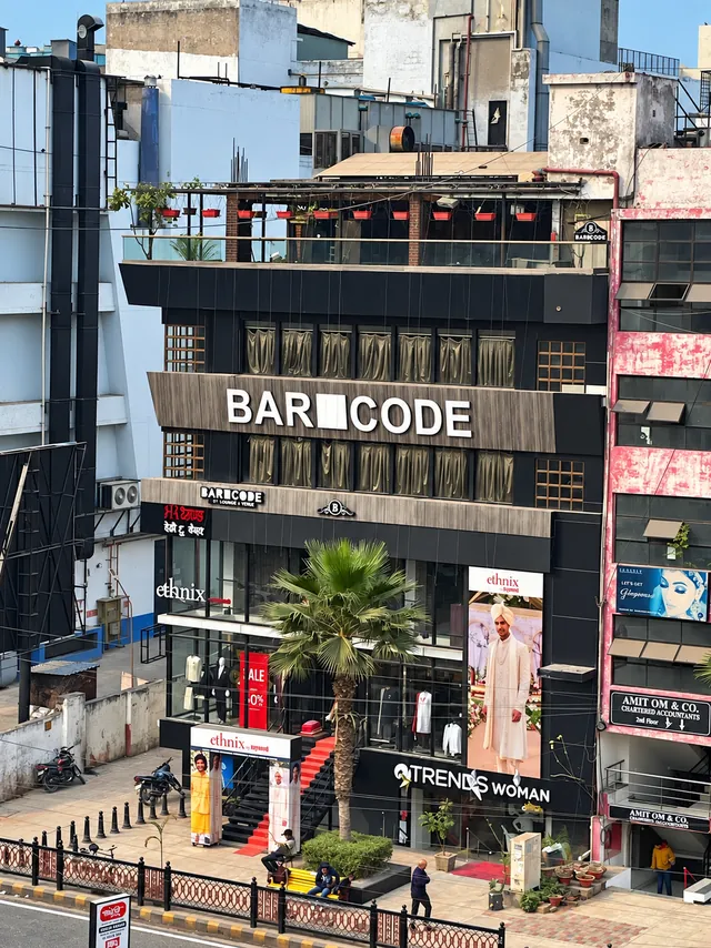 BAR CODE restaurant, bar and party venue in Civil Lines, Prayagraj, by day.
